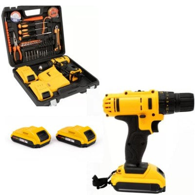 Trusa Bormasina cu 2 acumulatori, autofiletanta cu percutie, 30 de accesorii