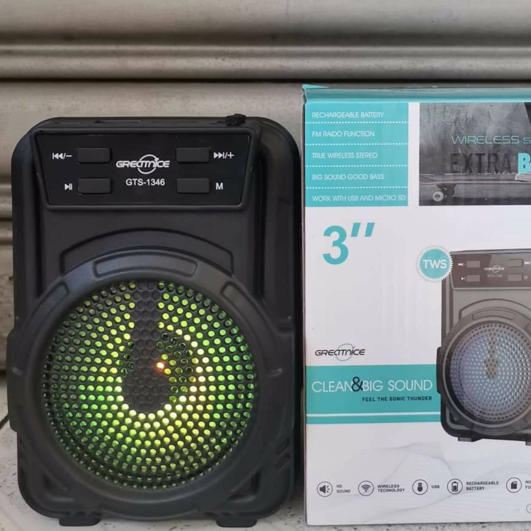 Boxă portabilă cu lumini LED, GTS-1346