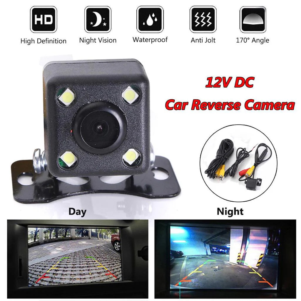 Camera auto video marsarier cu 4 LED si Monitor LCD pliabil de 4.3 inch + CADOU Placuta numar telefon parcare, pentru parbriz