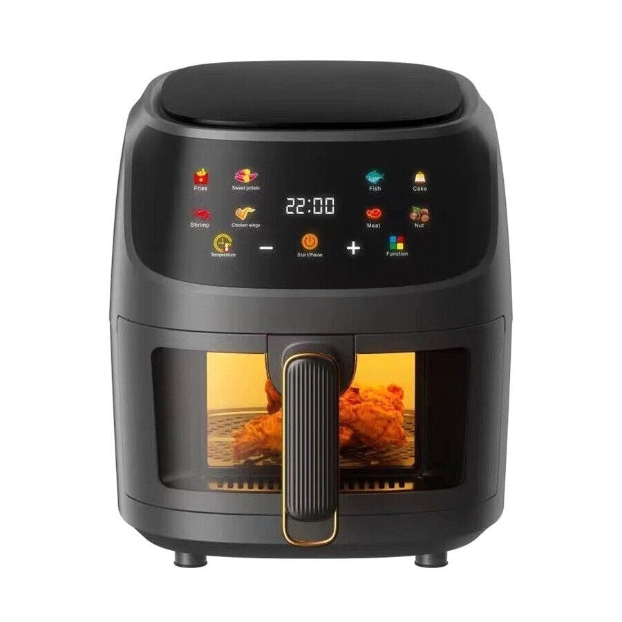 FRITEUZA FARA ULEI CU AER CALD, 2400 W FUNCTIE DE COACERE, PRAJIRE 8L, CU GEAM, AIR FRYER
