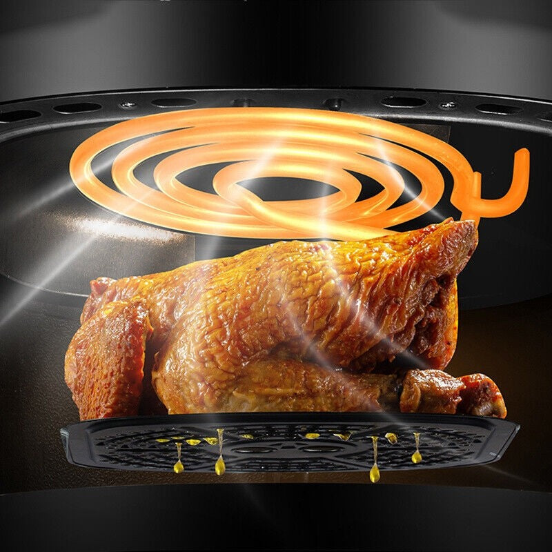 FRITEUZA FARA ULEI CU AER CALD, 2400 W FUNCTIE DE COACERE, PRAJIRE 8L, CU GEAM, AIR FRYER