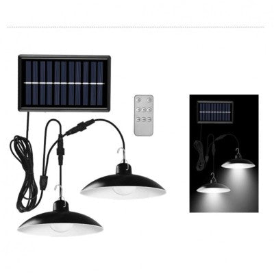 Panou Solar cu 2 Becuri LED cu Aplica si Telecomanda