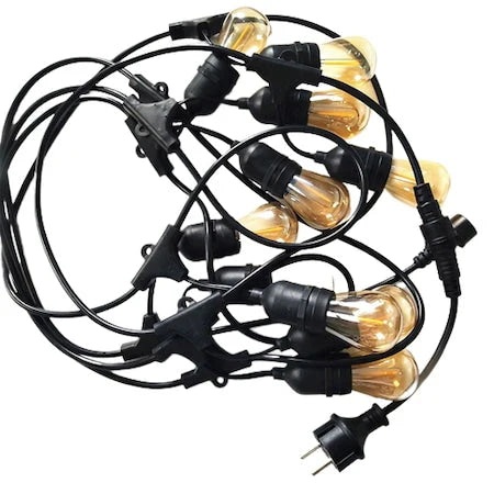 Ghirlanda luminoasa, interconectabila, fasung E27, IP65, 5m cu 10 becuri 220w