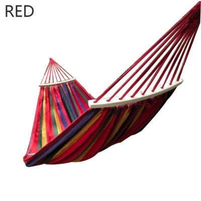 Hamac cu bara de lemn - ideal pentru relaxare