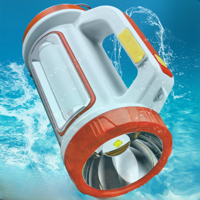 Lanterna LED cu incarcare solara si USB, cu lumina laterala pe trei fete 15W