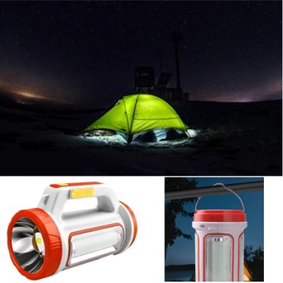 Lanterna LED cu incarcare solara si USB, cu lumina laterala pe trei fete 15W