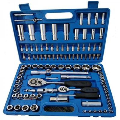 Trusa de 108 chei tubulare cromate + Cheie telescopica pentru roti cu tubulare CADOU