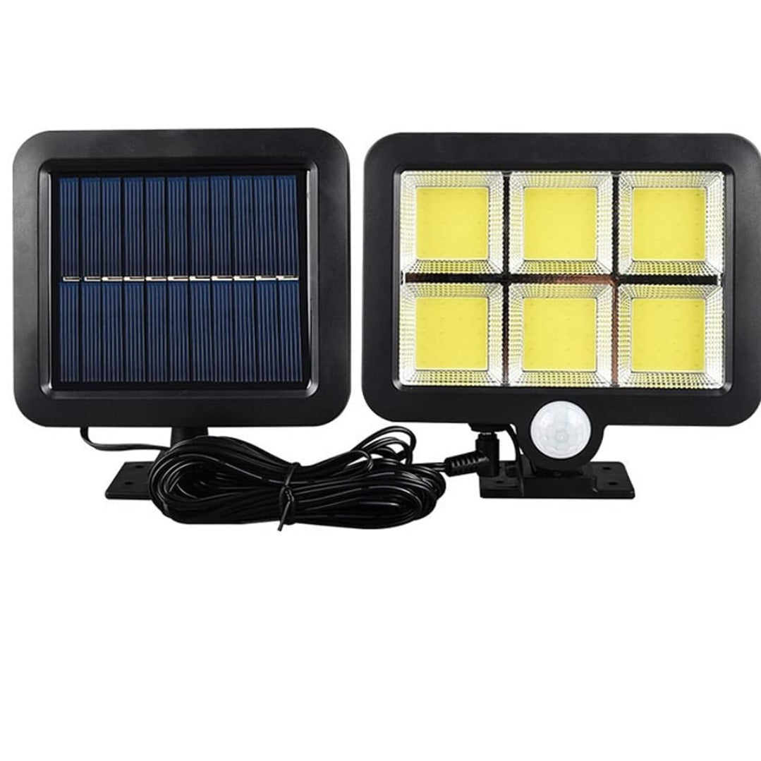 SET 2 x Lampa solara de perete F120 cu panou solar si senzor miscare