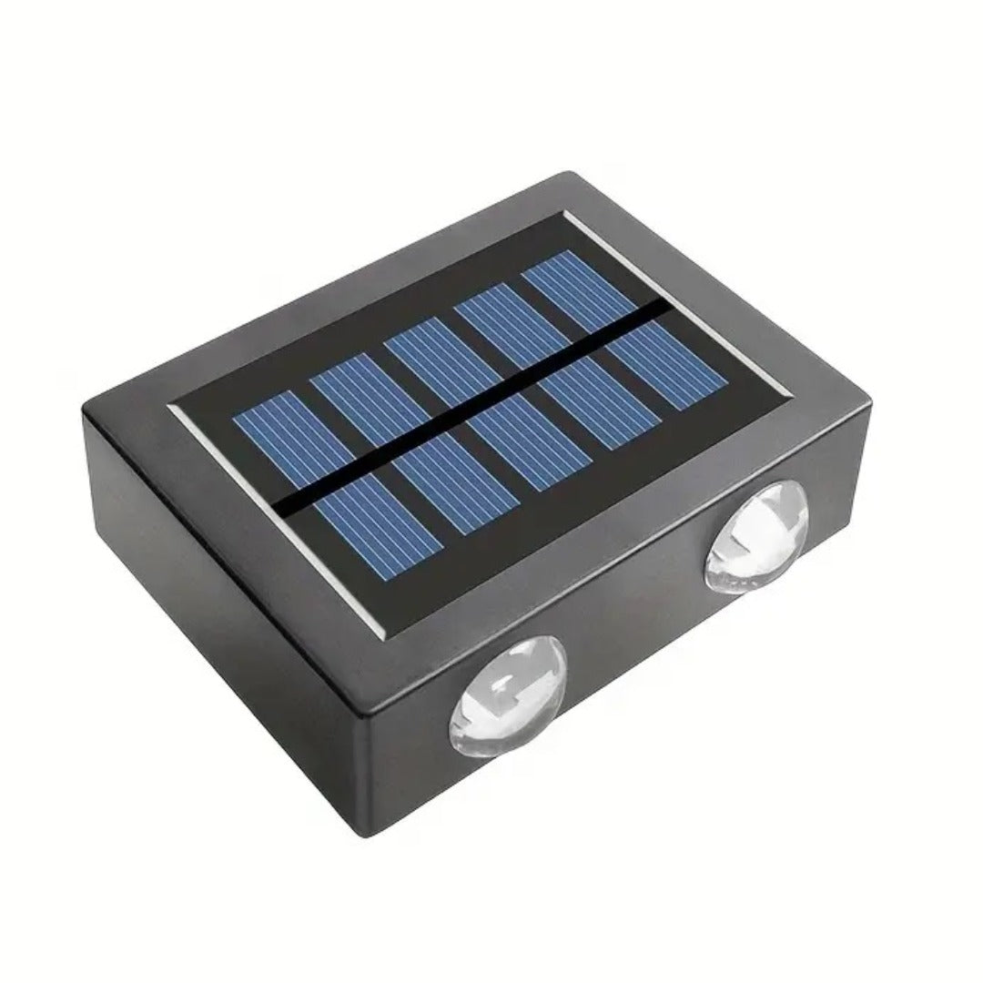 SET 4 x Lampa solara pentru exterior cu iluminare sus si jos 4 LED-uri