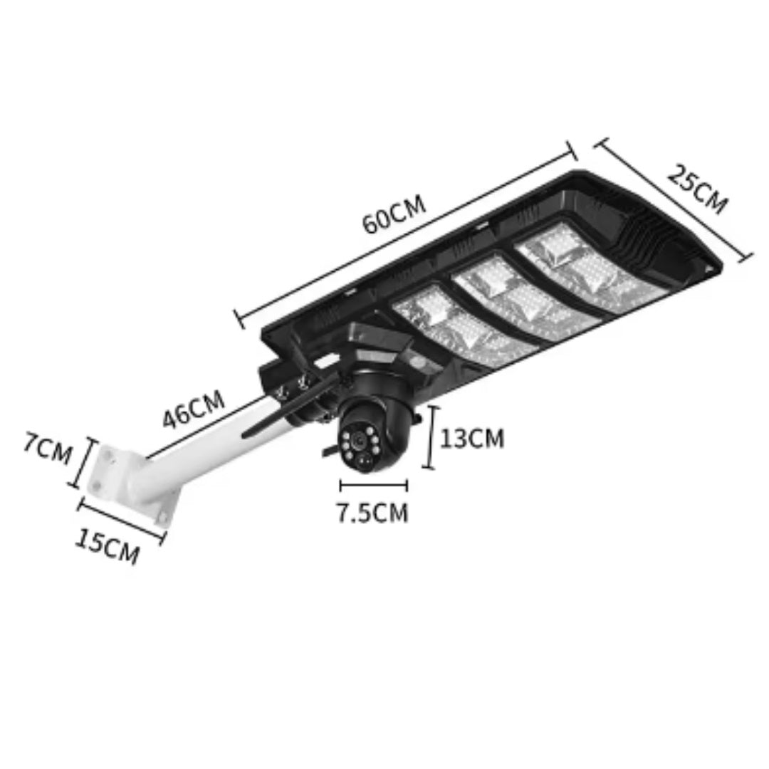 Lampa solara cu LED-uri si camera de supraveghere