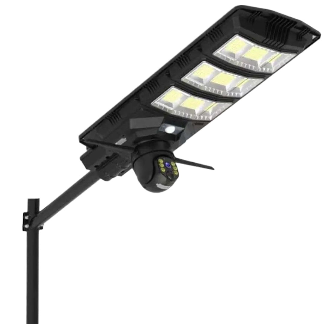 Lampa solara cu LED-uri si camera de supraveghere